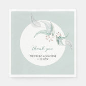 Serviette En Papier Elégant Beau Eucalyptus Aquarelle Art (Devant)