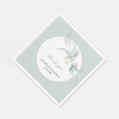 Serviette En Papier Elégant Beau Eucalyptus Aquarelle Art (Coin)