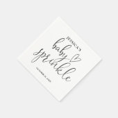 Serviette En Papier Elégant Bébé noir et blanc Sprinkle Douche (Coin)