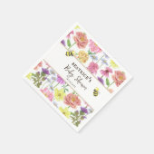 Serviette En Papier Elegant Bee et Baby shower Fleur sauvage (Coin)