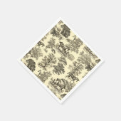 Serviette En Papier Elégant Beige Rustique Horses Toile (Coin)