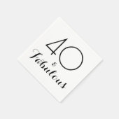 Serviette En Papier Elégant Black 40 et fabuleux Naples Party (Coin)