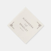 Serviette En Papier Elegant Black Geometric (Coin)