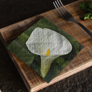 Serviette En Papier Elégant blanc Calla Lily Floral