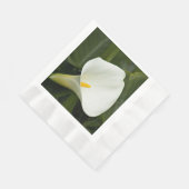 Serviette En Papier Elégant blanc Calla Lily Floral (Coin)