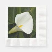 Serviette En Papier Elégant blanc Calla Lily Floral (Devant)