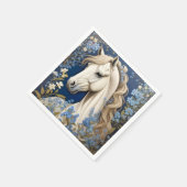 Serviette En Papier Elégant Blancs Et Oublier-Me-Nots (Coin)