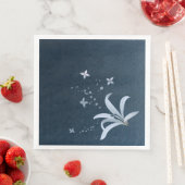 Serviette En Papier Elégant bleu bleu marine (En situation)