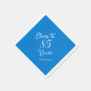 Serviette En Papier Elégant bleu Cheers à 85 Ans 85ème Anniversaire