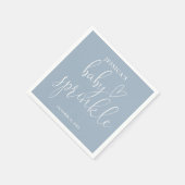 Serviette En Papier Elégant bleu Dusty Baby Sprinkle Douche (Coin)