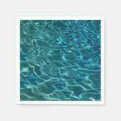 Serviette En Papier Elégant bleu eau turquoise motif vagues de lac océ (Devant)