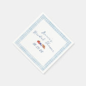 Serviette En Papier Elégant bleu En vichy Fête des mariées de brunch d (Coin)