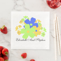 Élégant bleu floral jaune vert à l'intérieur Inspo