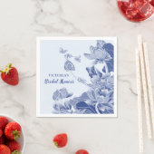 Serviette En Papier Elégant bleu saule Chinoiserie Chic Fête des marié (En situation)