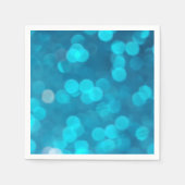 Serviette En Papier Elégant bleu turquoise Bokeh Circles Motif léger (Devant)