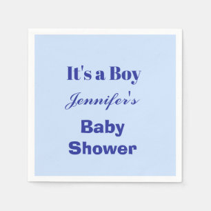 Serviette En Papier Elegant Blue C'est un garçon Baby shower de révéla