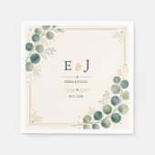Serviette En Papier Elegant Blue Eucalyptus (Devant)