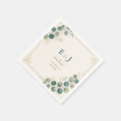 Serviette En Papier Elegant Blue Eucalyptus (Coin)