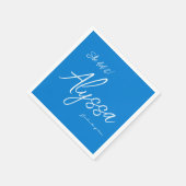 Serviette En Papier Elegant Blue Graduation Party She did it (Coin)