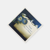 Serviette En Papier Elégant Blue Petunias Occasion spéciale Personnali (Coin)