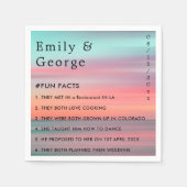 Serviette En Papier Elégant Blue Sky Romantique Sunset Beach Mariage (Devant)