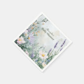 Serviette En Papier Elegant Blush Floral Baby in Bloom (Coin)