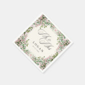 Serviette En Papier Elegant Blush Garden Wedding (Coin)