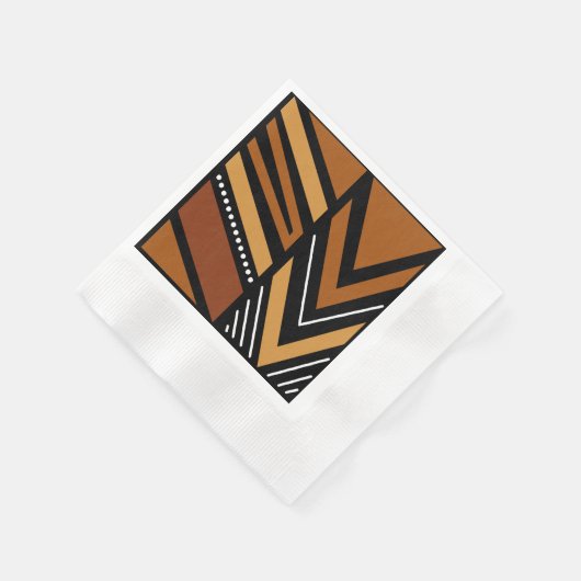 Serviette En Papier Élégant Bogolan Africain Design Papier Napkins (Coin)