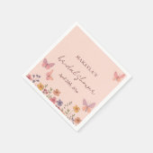 Serviette En Papier Élégant boho chic Papillons Fête de mariage (Coin)