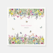 Serviette En Papier Elegant Boho Fleur sauvage Mariage (Devant)