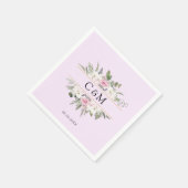 Serviette En Papier Élégant Boho Floral (Coin)