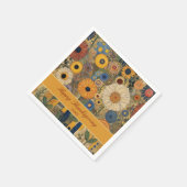 Serviette En Papier Elégant Boho Floral Thanksgiving (Coin)