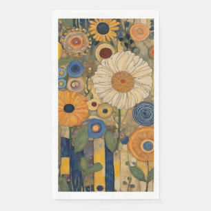 Serviette En Papier Elégant Boho Floral Thanksgiving