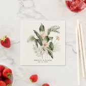 Serviette En Papier Elégant Boho Floral verdure (En situation)