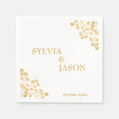 Serviette En Papier Élégant Boho Mariage Cocktail Papier (Devant)