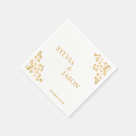 Serviette En Papier Élégant Boho Mariage Cocktail Papier (Coin)