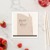 Serviette En Papier Elégant Boho Pampas Grass Mariage moderne (En situation)