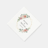 Serviette En Papier Elegant Boho Pastel (Coin)