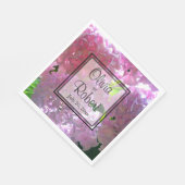 Serviette En Papier Élégant boho rose florales fleurs hydrangées (Coin)