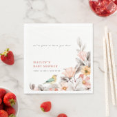 Serviette En Papier Elegant Boho Rustic Fleur sauvage Baby shower (En situation)