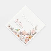 Serviette En Papier Elegant Boho Rustic Fleur sauvage Baby shower (Coin)