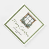 Serviette En Papier Elegant Boho Scandinavian Christmas Napkins (Coin)