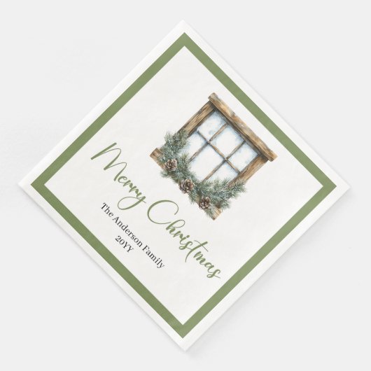 Serviette En Papier Elegant Boho Scandinavian Christmas Napkins (Coin)