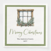 Serviette En Papier Elegant Boho Scandinavian Christmas Napkins (Devant)