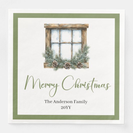 Serviette En Papier Elegant Boho Scandinavian Christmas Napkins (Devant)