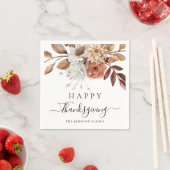 Serviette En Papier Élégant Bon thanksgiving automnal (En situation)