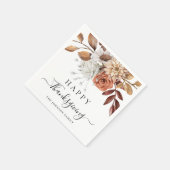 Serviette En Papier Élégant Bon thanksgiving automnal (Coin)