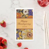 Serviette En Papier Élégant Bon thanksgiving Floral (En situation)