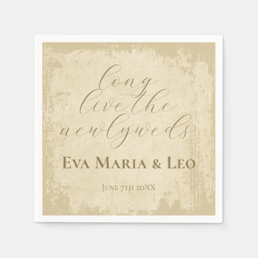 Serviette En Papier Elégant bord de grunge Hors Blanc (Devant)