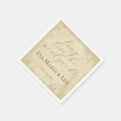 Serviette En Papier Elégant bord de grunge Hors Blanc (Coin)